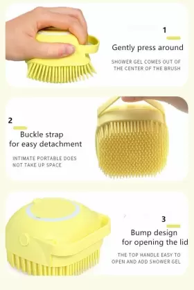 634413393529 HALOPET Dog Bath Brush Shampoo Scrubber #3