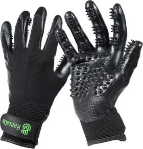 867988GRBLMD HANDSON Pet Gloves Shedding Bathing Hair Remover