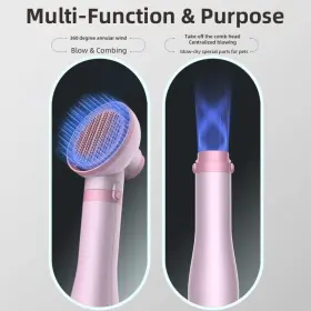 782917341055 HANMEI Dog Hair Dryer Pet Slicker Brush #2