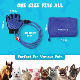 198168520055 HAPPY PAWS Dog Shower Glove Pet Washing Brush #3