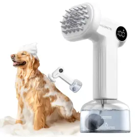 445019372381 HEAPETS Electric Dog Shampoo Dispenser Brush