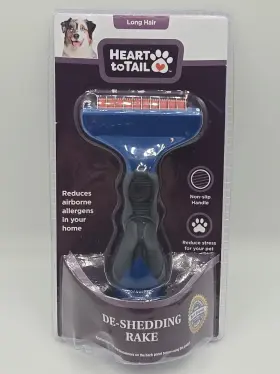099100163759 HEART TO TAIL Deshedding Rake Dog Tool Med Hair