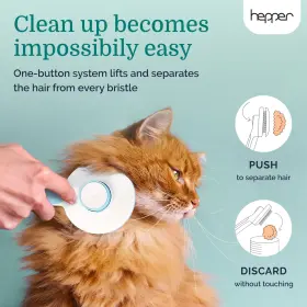 860007769375 HEPPER Deshedding Brush Cats Removes Excess Fur #2