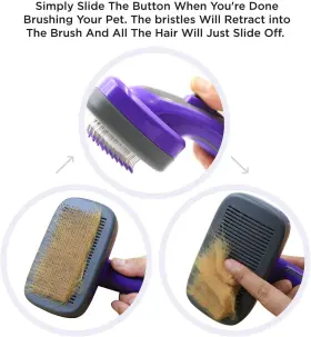 313095425475 HERTZKO Cleaning Slicker Brush Dog Cat Shedding #3