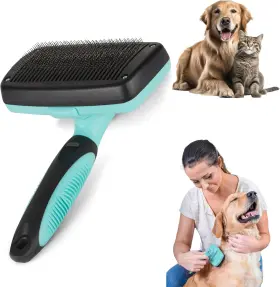 445001548503 HERTZKO Dog Cat Brush Shedding Cleani