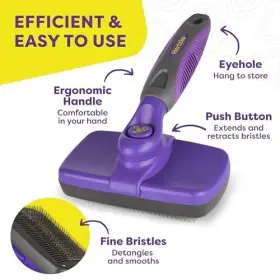 606814986105 HERTZKO Cleaning Dog Cat Slicker Brush Pets Hair #3