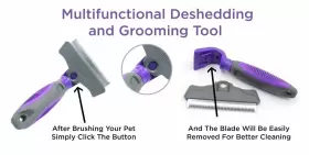 722589554131 HERTZKO Dog Brush Pet Deshedding Tool Gently #3