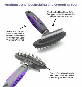 881314705672 HERTZKO Dog Cat Fur Comb Deshedding Tool Brush #3