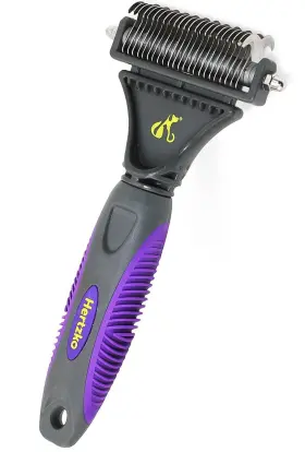 881314705689 HERTZKO Pet Dematting Tool Removes Loose Mats