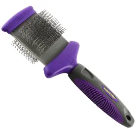 9901183 HERTZKO Double Flexible Slicker Brush Removes Loose