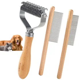 445015791742 HIMODA Pack Double Undercoat Rake Deshedding