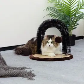 975330476617 HOLLYPET Cat Hair Brush Toy Scratcher Pad Gro #2