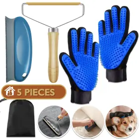 CFT-PHR807282D-1 HOME TRAVEL Pet Hair Remover Tool Set Rake