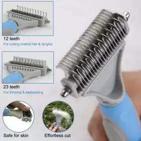 751498004871 HONGUANG Pet Dematting Comb Undercoat Rake Cats #3