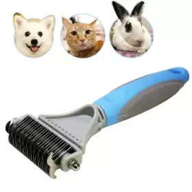 751498004871 HONGUANG Pet Dematting Comb Undercoat Rake Cats