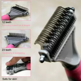 792332364959 HONGUANG Pet Dematting Comb Undercoat Rake Cats #3