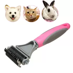 792332364959 HONGUANG Pet Dematting Comb Undercoat Rake Cats