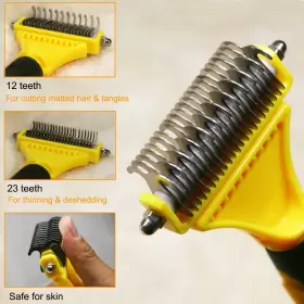 792332364966 HONGUANG Pet Dematting Comb Undercoat Rake Cats #3