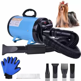 734172186636 HOOHCC Dog Dryer High Velocity Hair Blow Groomer