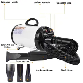 734172186650 HOOHCC Dog Dryer High Velocity Hair Blow Groomer #3