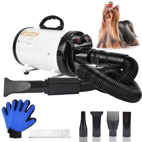 734172186650 HOOHCC Dog Dryer High Velocity Hair Blow Groomer