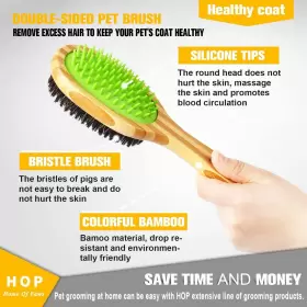 053554171955 HOP HOME OF PAWS Hair Dog Brush Pet Brushing #2