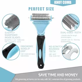 053554171993 HOP HOME OF PAWS Pet Deshedding Brush Undercoat #3