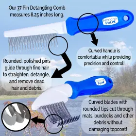 860004513131 HORICON PET Dematting Razor Comb Pin Detangling #3