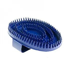 438076052397 HORZE Rubber Curry Comb Sizelarge Colorblue #2