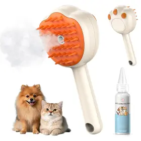 726084335394 HOTOO Steam Cat Brush Dog Spritz Defur Comb Pet