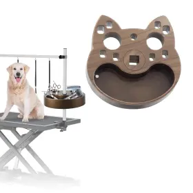 LTMT-03 HUIOQWE Pet Organizer Scissors Wood Grain Cat Head