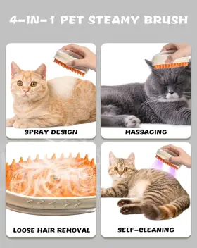 755132386347 HX HECLX Cat Steam Brush Shedding Steamy Pet #2