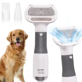 445024891853 HYCL67 Zupox Dog Hair Dryer Brush Shedding Slick