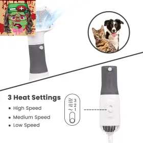 744110655452 HYCL67 Zupox Dog Hair Dryer Brush Shedding Slick #3