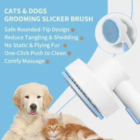 705353240874 HYPERPETY Cleaning Slicker Cat Brushes Shedding #3