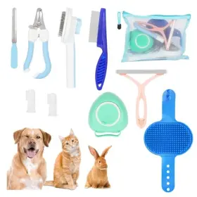 717298206440 IOLLOMOR Dog Cat Cleaning Depilatory Comb Finger