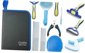616696816810 IQUALITE Dog Brush Shedding Pet Cats Kit