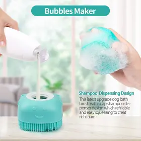 313046312373 ISWAYSTORE Dog Bath Brush Silicone Pet Shampoo #2