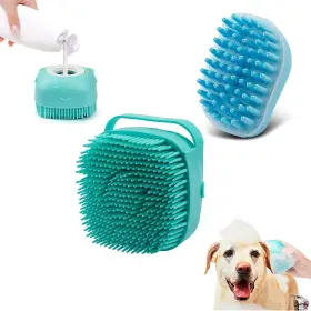 313046312373 ISWAYSTORE Dog Bath Brush Silicone Pet Shampoo