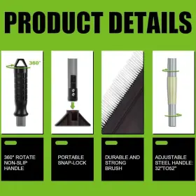 H2PH007OT878 ITOPFOX Gardening Tools Alloy Steel Handle Rake #2