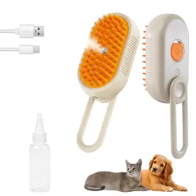 713612191621 JAWADE Cat Steam Brush Shedding Spray Hair Comb