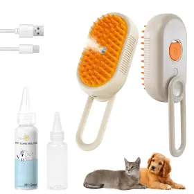 713612191638 JAWADE Cat Steam Brush Shedding Spray Hair Comb