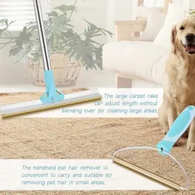 JC-PCR-2PC JCOMORY Carpet Rake Pet Hair Removal Handle #3