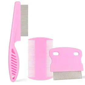 653587034779 JEGTEW Flea Comb Dogs Cats Lice Rubber Handle 653587034779 JEGTEW Flea Comb Dogs Cats Lice Rubber Handle