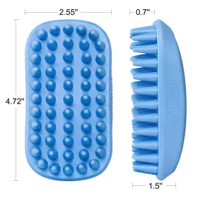 612755591827 JENSEITS Dog Bath Brush Rubber Shampoo Pack #2