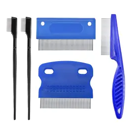 Jihugu 759315987161 5 Pieces Grooming Combs - Tear Stain Remover For Pets Lice And Small 5-set