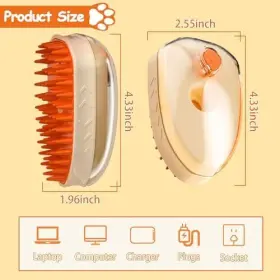 788868994005 JINFUTENG Cat Steam Brush Shedding Standard #3