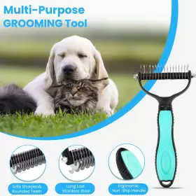 748743964127 JINT XIAN Pet Tool Undercoat Rake Dogs Cats Safe #2