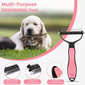 748743964134 JINT XIAN Pet Tool Undercoat Rake Dogs Cats Safe #2