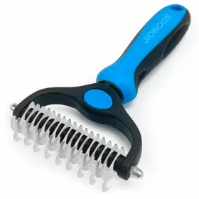 783970329608 JIOROOS Pet Brush Double Shedding Dematting Rake